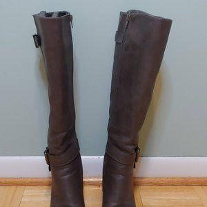 JustFab Jadyss Grey Knee-High Boots